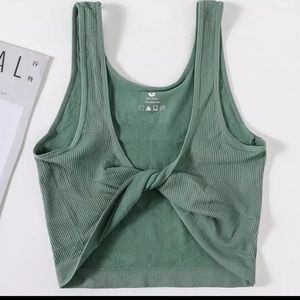 Flexible style green body con crop top
